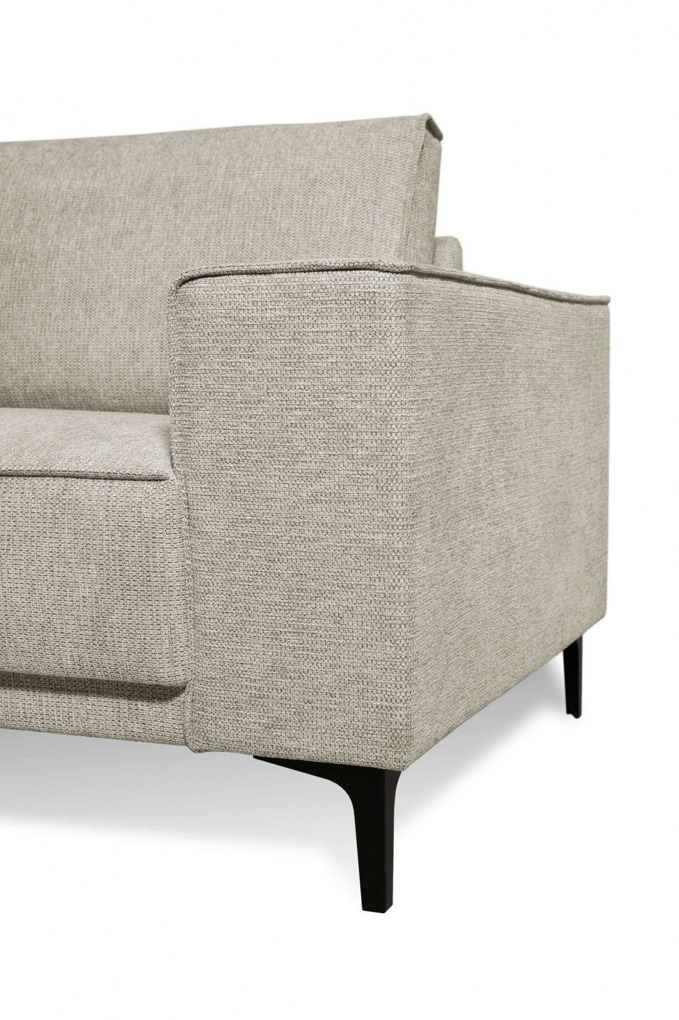 Chenille-Stoff Casina, weichen abgerundeter of Places natural in Style einem mit Ecksofa mane,