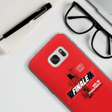 DeinDesign Handyhülle Bayer 04 Leverkusen Pokal Finale 2024 Offizielles Lizenzprodukt, Samsung Galaxy S7 Silikon Hülle Bumper Case Handy Schutzhülle