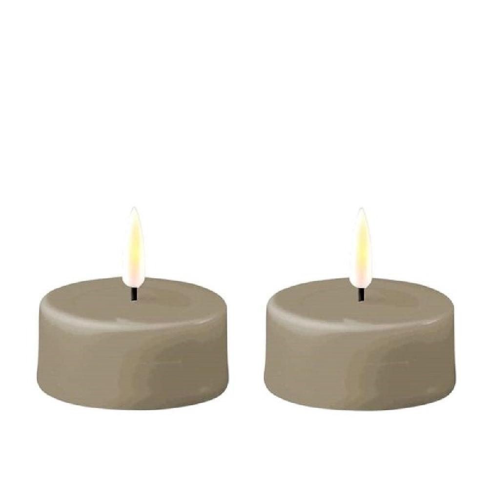 Deluxe Homeart Tafelkerze Teelichte LED Sand (2-teilig)