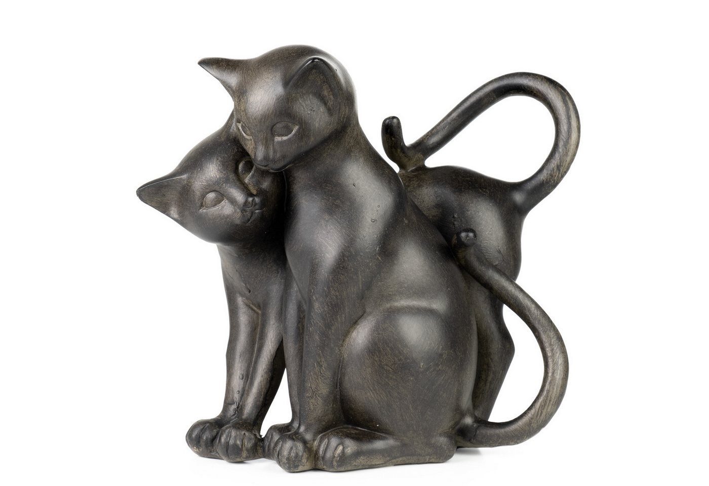 Moritz Dekofigur Dekofigur Katze Kater Katzenpaar Polyresin Antik, Polyresin Figuren Deko Geschenk Geometrische TierFigur Modern Skulptur