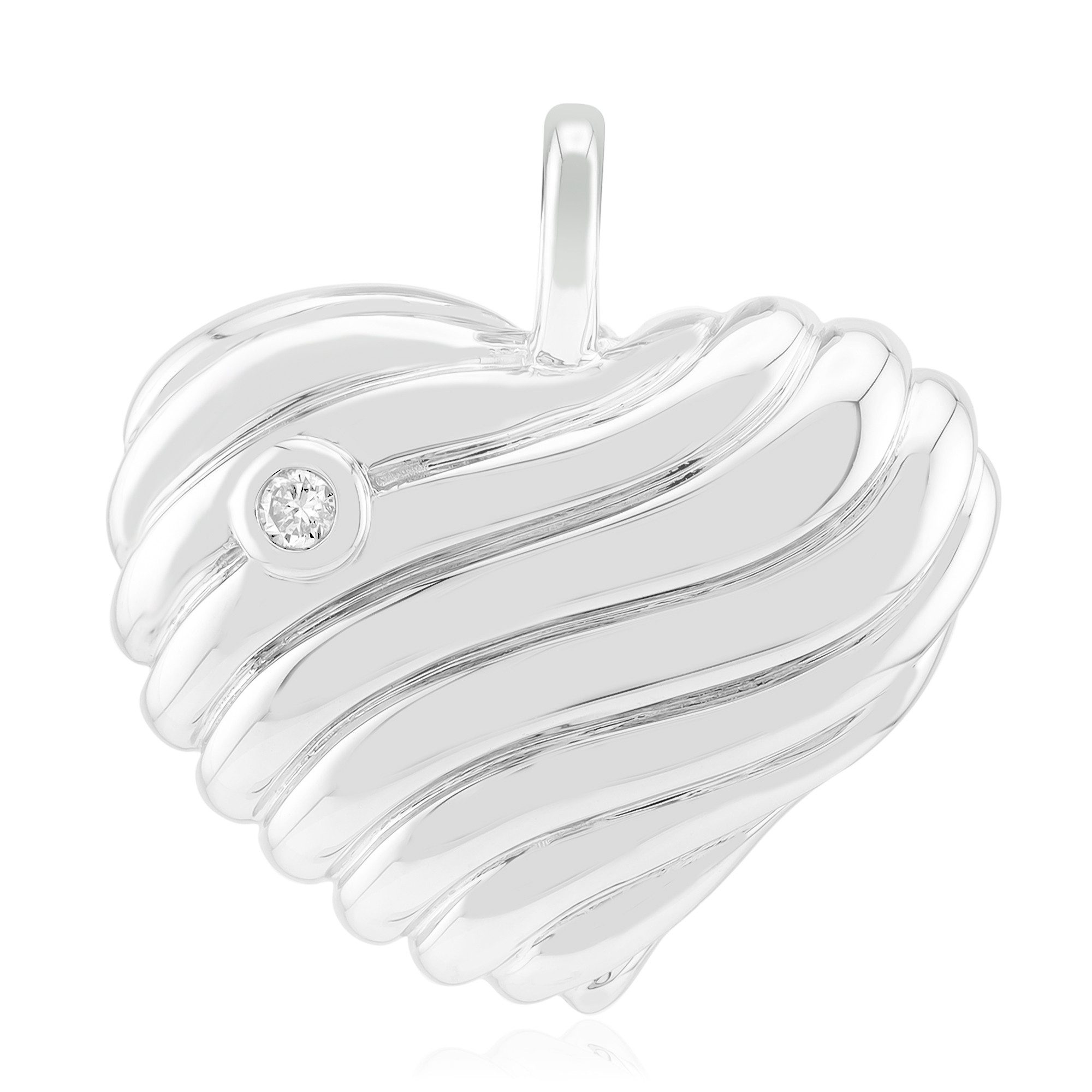 Cavill Kettenanhänger Diamant-Herz-Anhänger Sterling Silber (1-tlg)