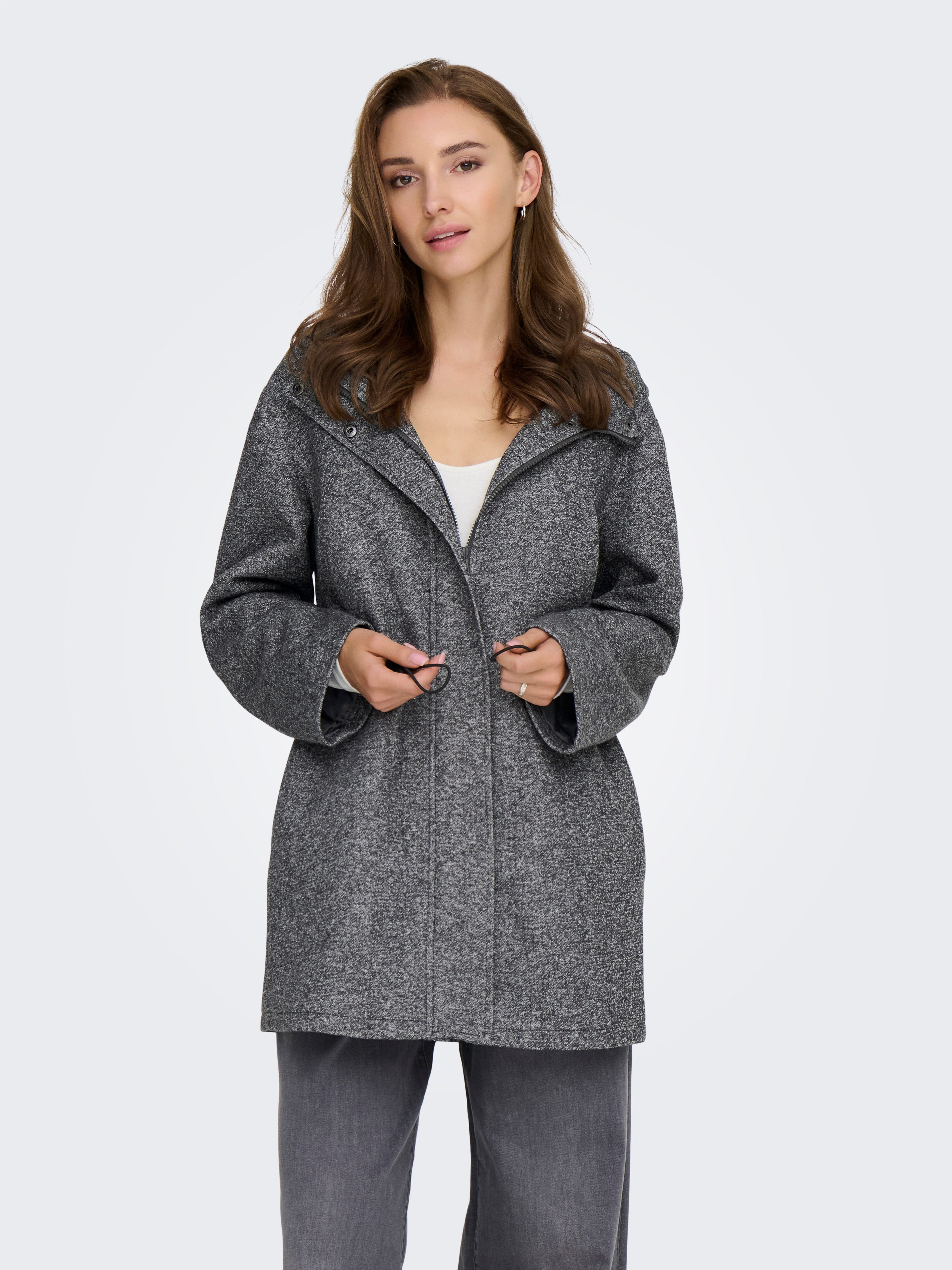 ONLY Kurzmantel ONLSEDONA LIGHT HOOD COAT OTW CC verdeckter Reißverschluss, günstig online kaufen