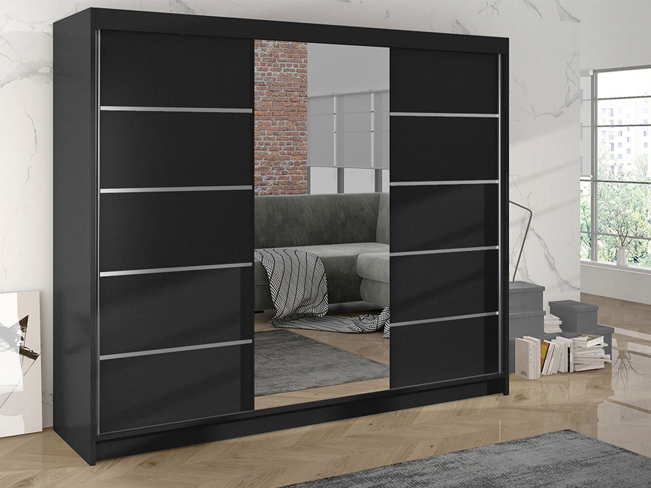 MIRJAN24 Kleiderschrank Derby VI mit Spiegel, günstig online kaufen