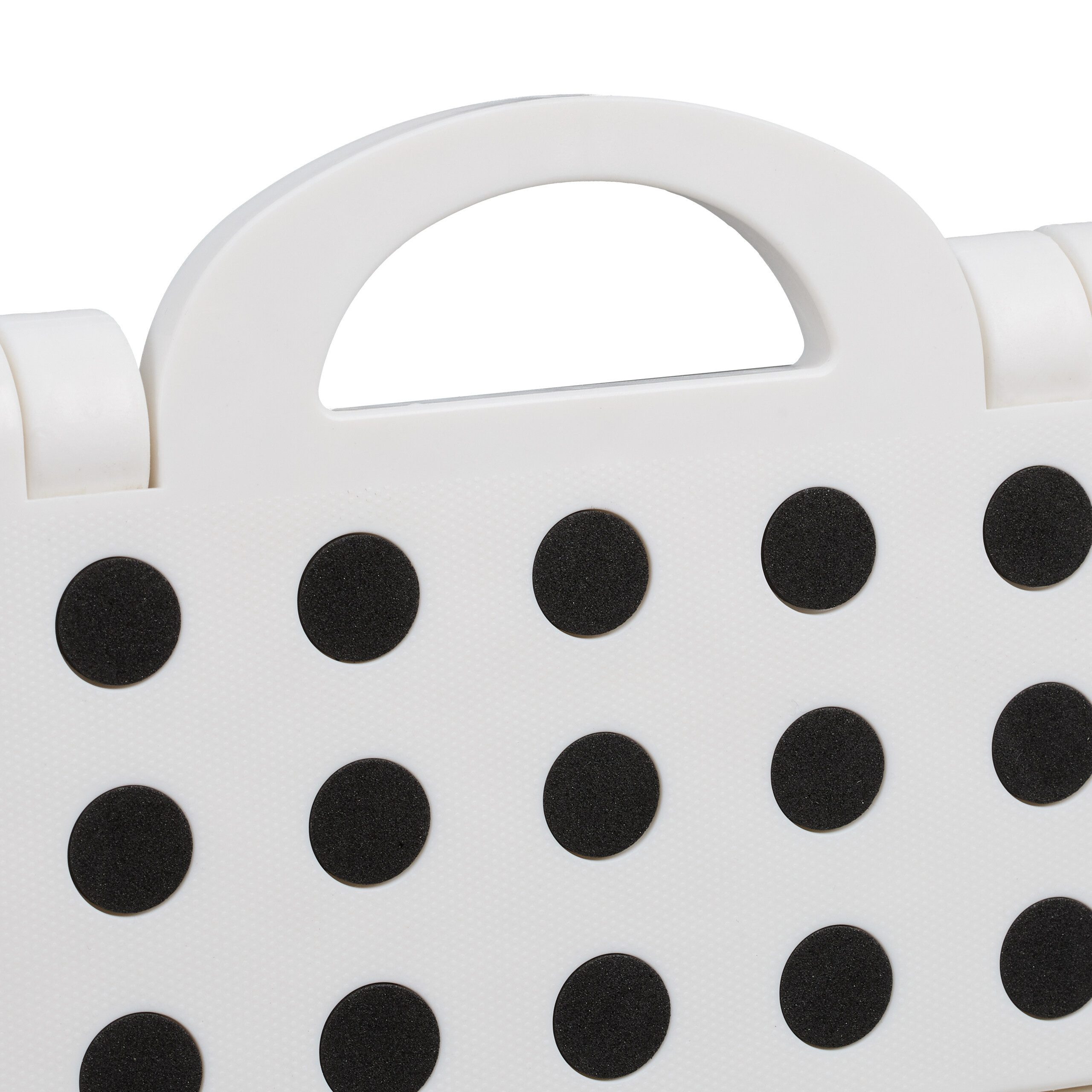 relaxdays Tritthocker Klapphocker faltbar XL, weiß