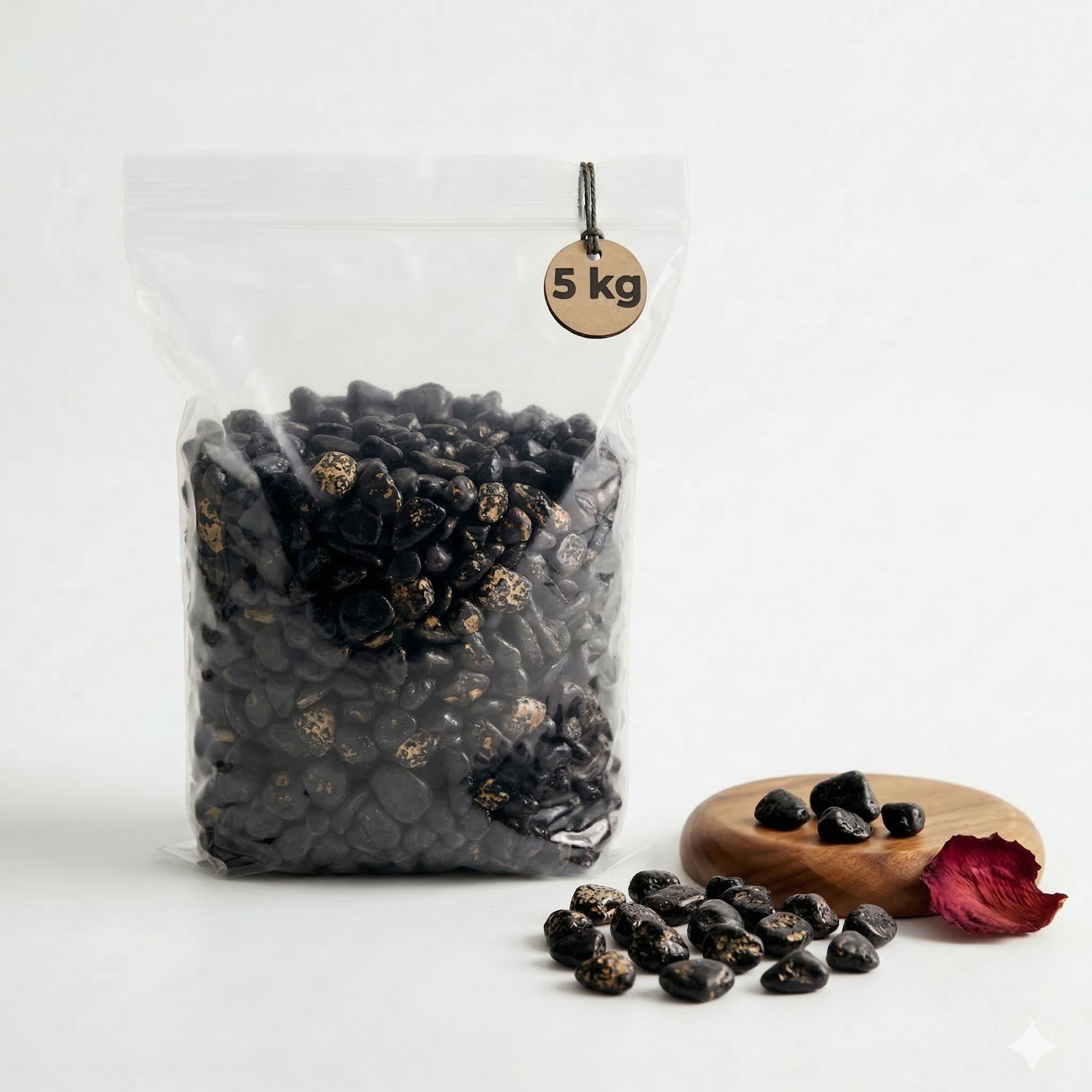 matches21 HOME & HOBBY Deko-Granulate Bunte Deko-Steine 5 KG Glas-Vasen Streudeko Ø 8-16 mm schwarz, (1 St), Staubfreies Deko-Granulat als farbige Tischdeko Hochzeitsdeko