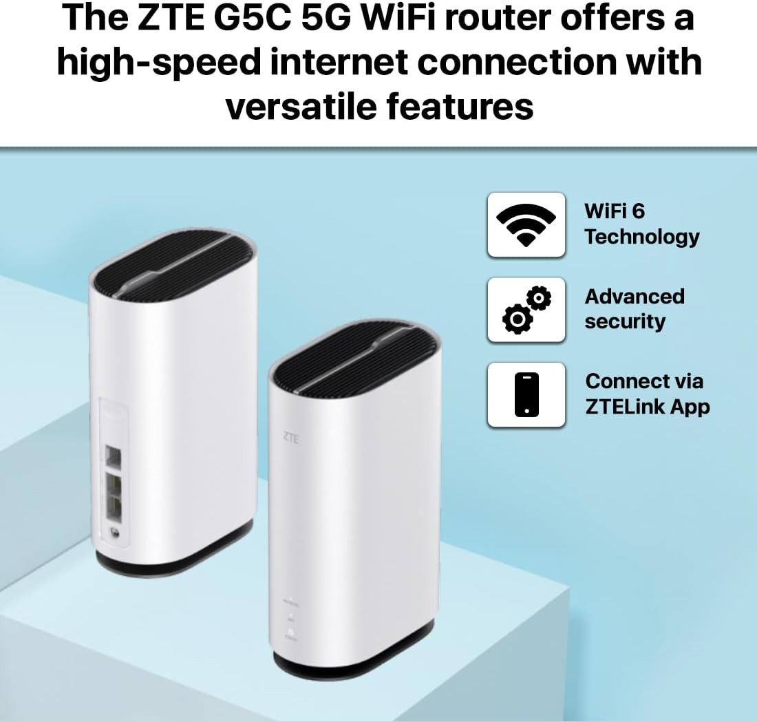 ZTE G5C 5G Router NFC VoLTE stationärer 5G Highspeed Router Dualband 4G/LTE-Router