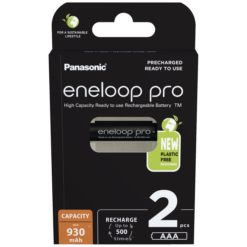 eneloop eneloop eneloop pro HR03 Micro (AAA)-Akku NiMH 930 mAh 1.2 V 2 St. Batterie