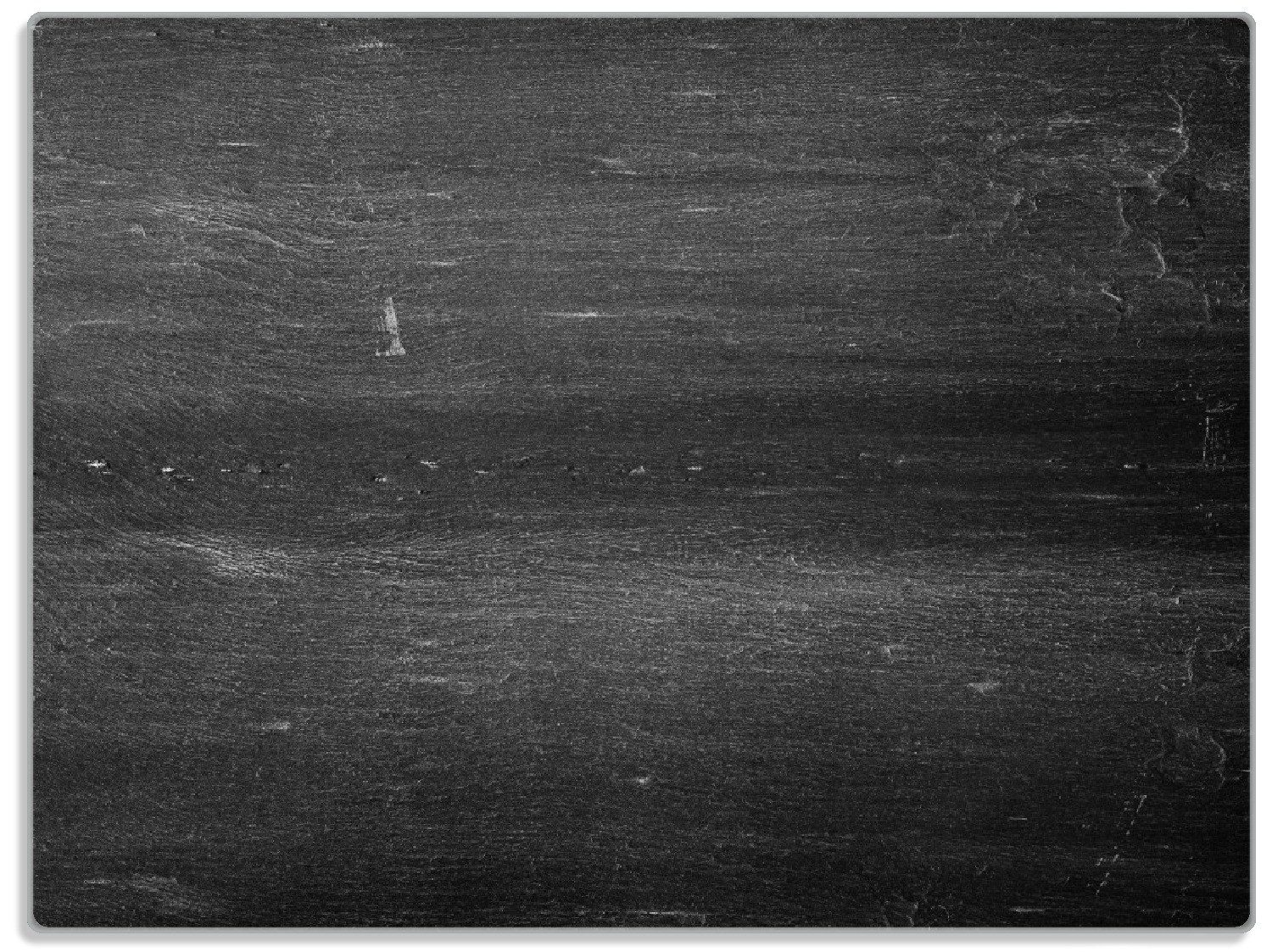 Wallario Schneidebrett Dunkler schwarzer Stein - Muster - Steinoptik, ESG-Sicherheitsglas, (inkl. rutschfester Gummifüße 4mm, 1-St), 30x40cm