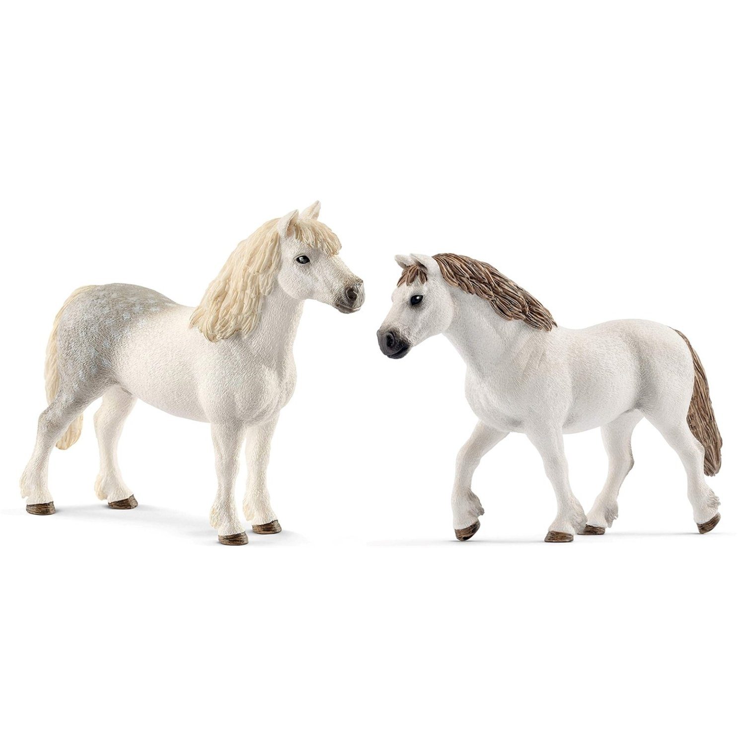 Schleich® Tierfigur Farm 13871 2er World Stute + Set 13872 Welsh-Pony Hengst