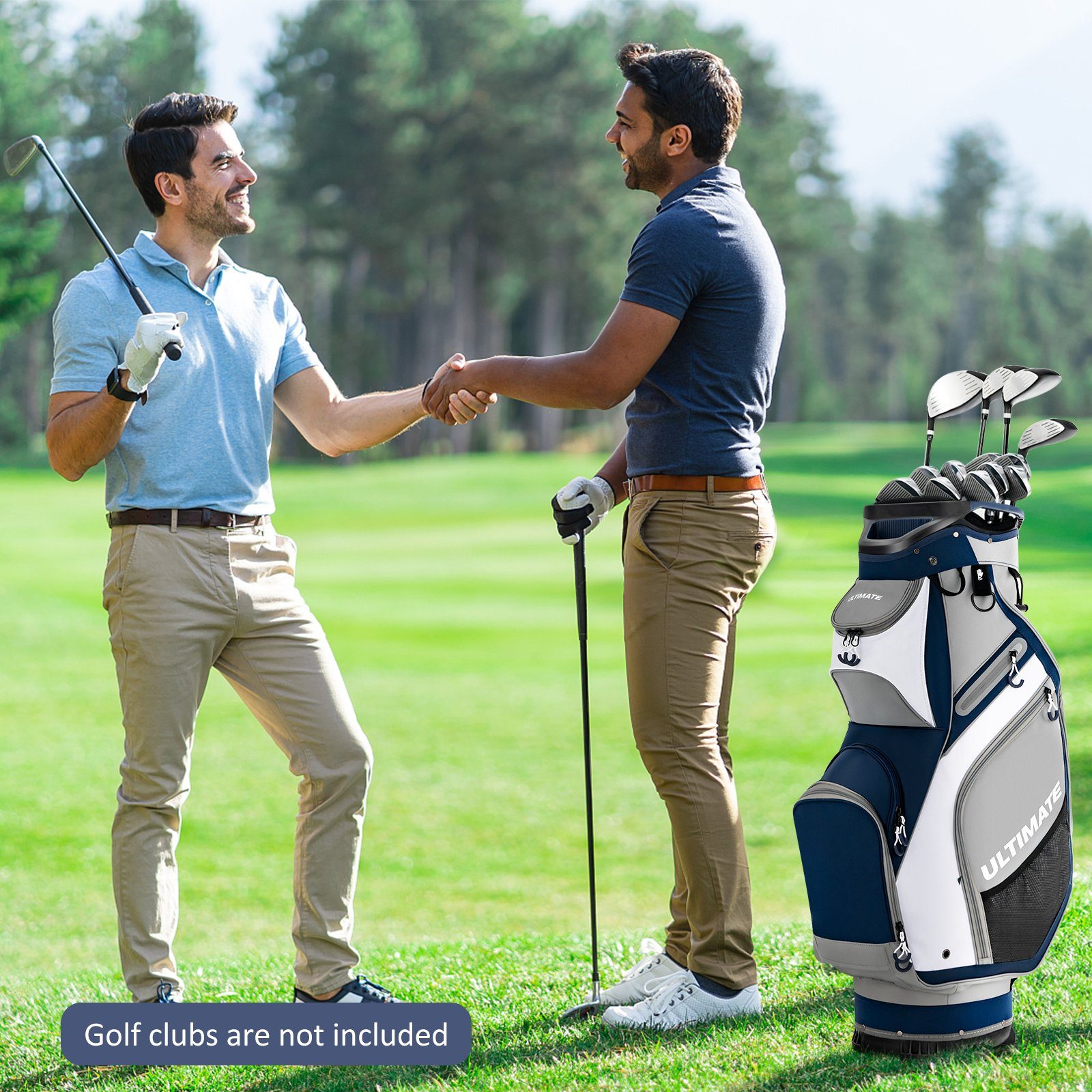 COSTWAY Golfbag-Regenschutz Golftasche, mit 14 Trennwänden