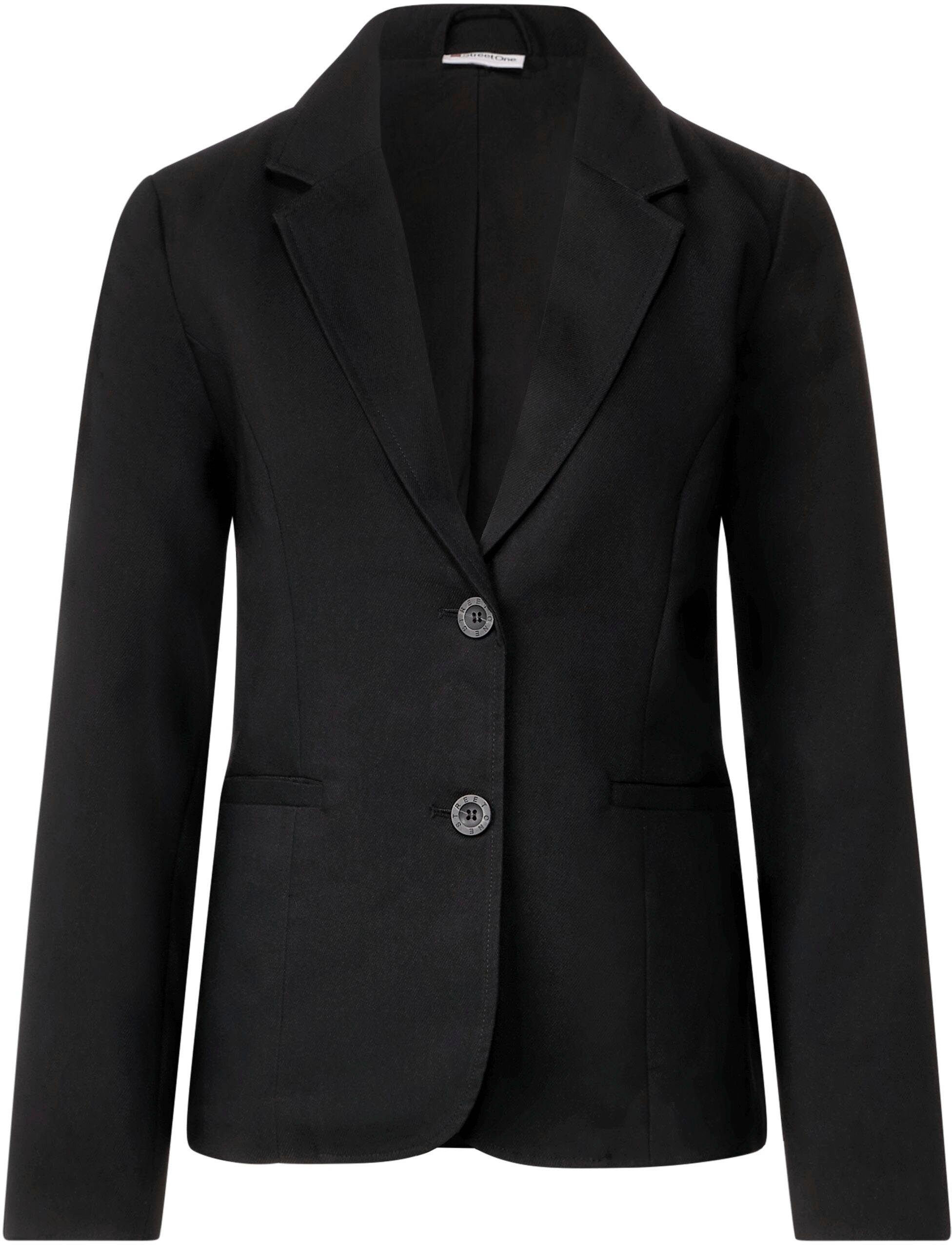 Style Unifarbe Jackenblazer Black in STREET Hanni ONE