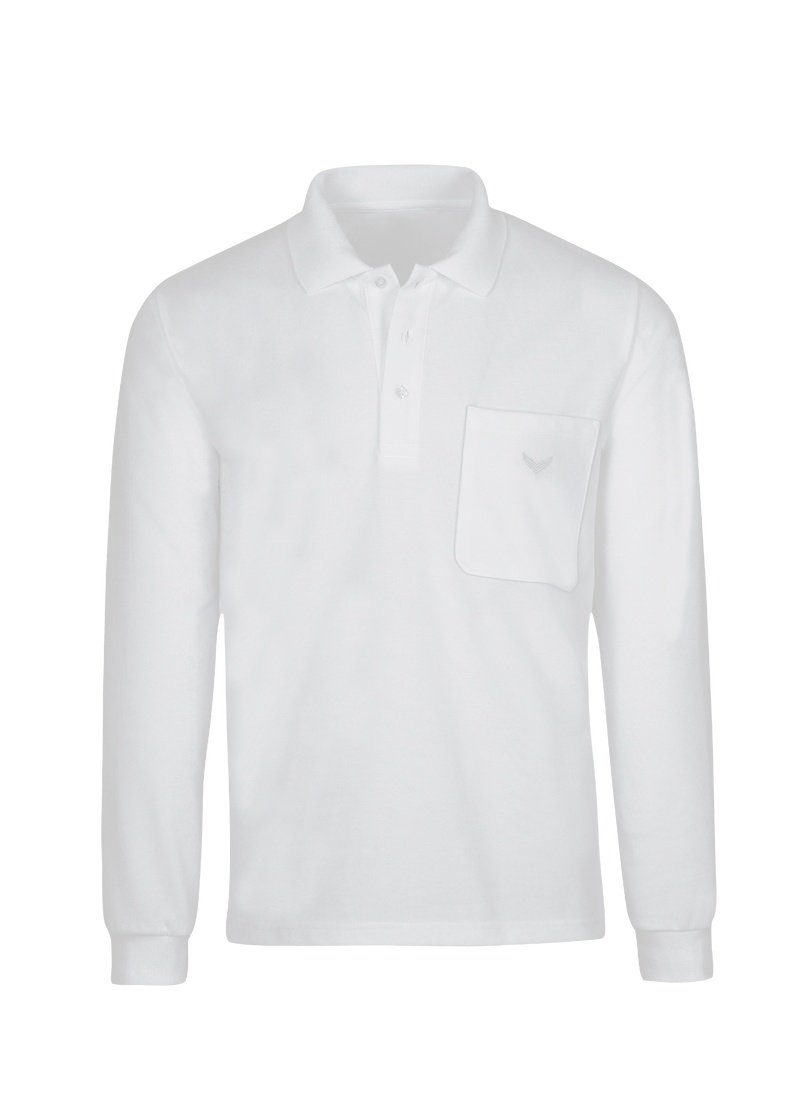 Trigema Poloshirt TRIGEMA Langarm Poloshirt aus Baumwolle (1-tlg)