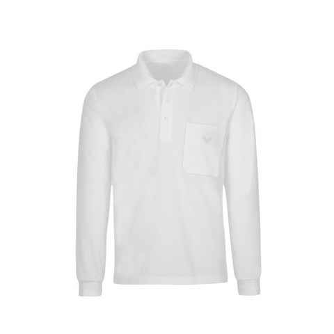 Trigema Poloshirt TRIGEMA Langarm Poloshirt aus Baumwolle (1-tlg)
