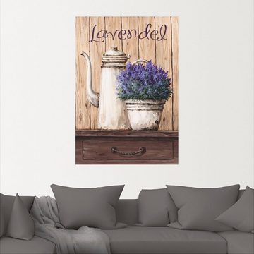 Artland Wandbild Lavendel, Vasen & Töpfe (1 St), als Leinwandbild, Wandaufkleber in verschied. Größen