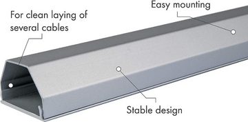 Schwaiger Kabelkanal Schwaiger LWK110 012 011 Aluminium Kabelkanal 110 cm Universal Verlegung Alu-Kabelkanal Winkelkabelkanal