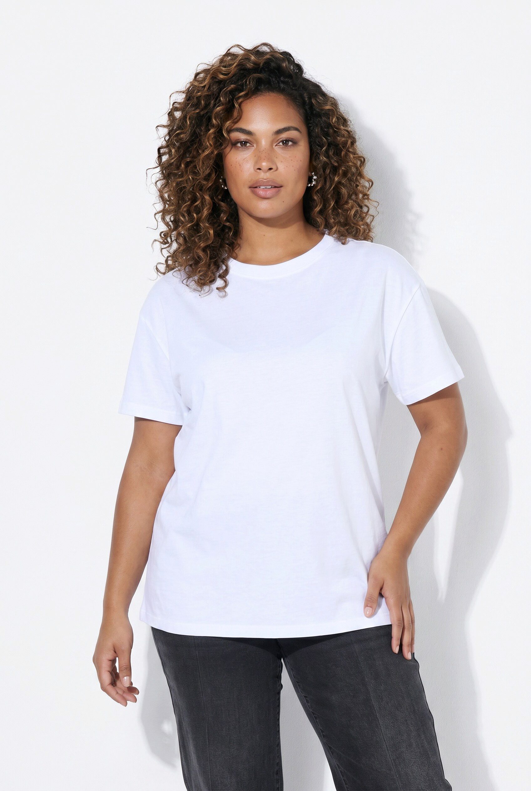 MIAMODA T-Shirt T-Shirt Boxy Fit Rückenprint Hello Beauty