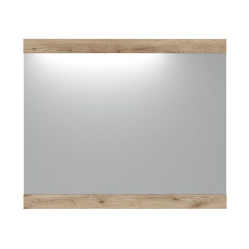 Lomadox Wandspiegel SUNBURY-129, Spiegel Flur, Diele, Eiche, 86x72x2,2 cm