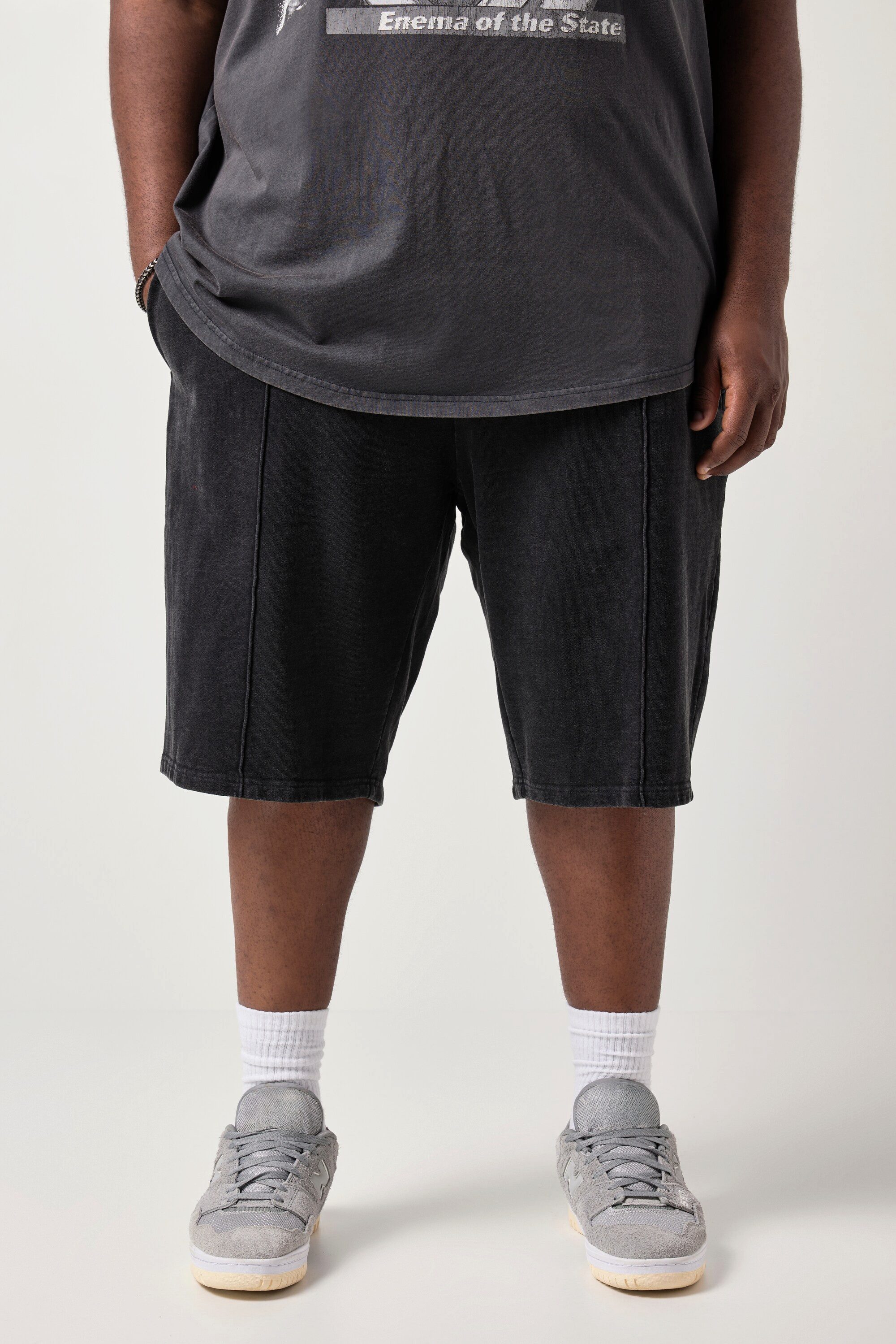 STHUGE Sweathose Sweat-Bermuda Biesen Baggy Fit Vintage Look
