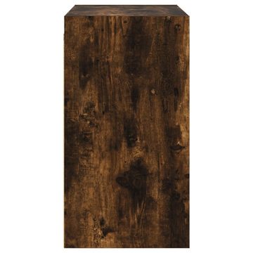 vidaXL Fächerschrank Wandschrank mit Glastüren Räuchereiche 68x37x68,5 cm (1-St)