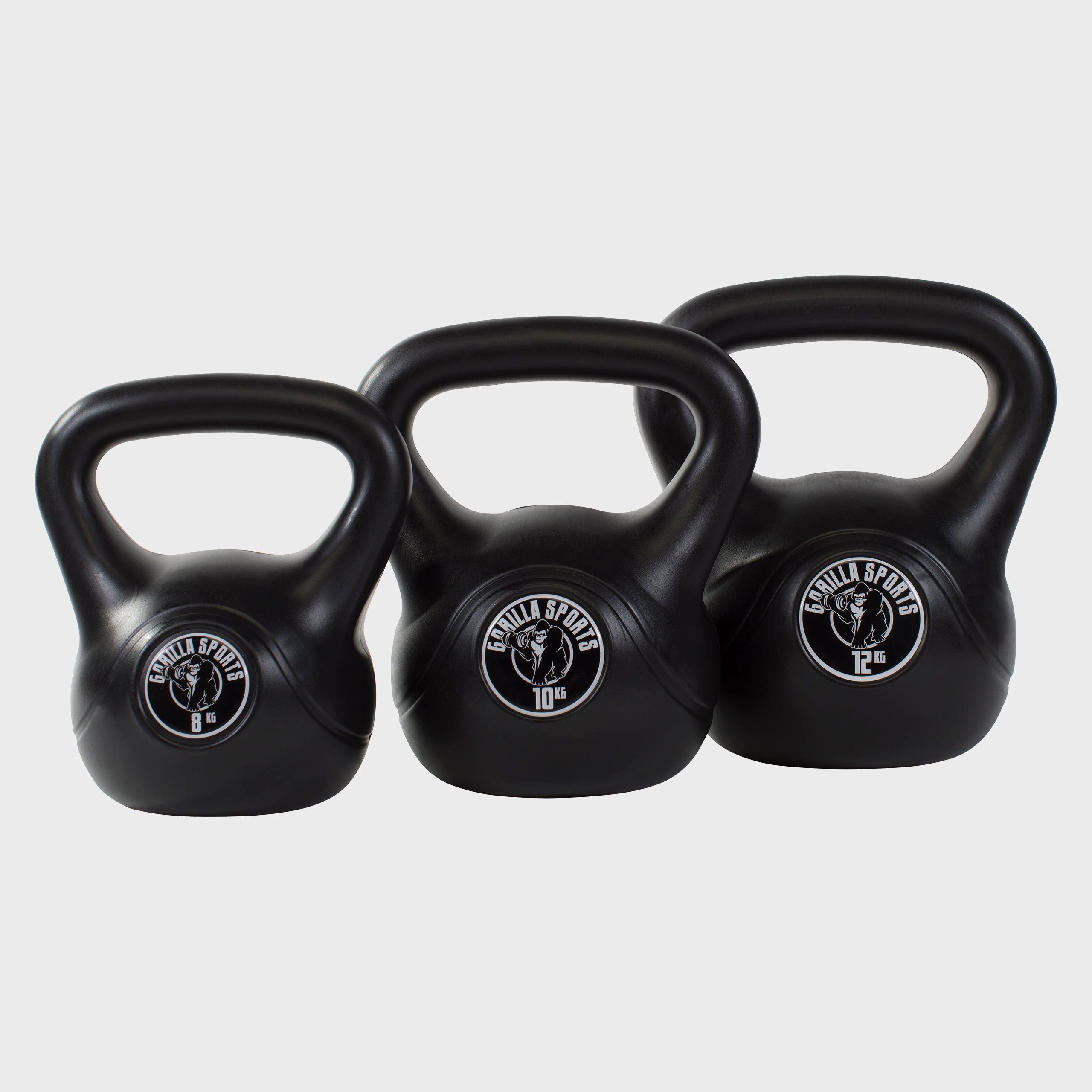 GORILLA SPORTS Kettlebell Kettlebell aus Kunststoff 2-20 KG