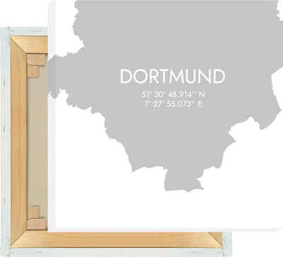 MOTIVISSO Leinwandbild Dortmund Koordinaten #5