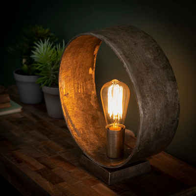 Liadomo Tischleuchte Redwood, ohne Leuchtmittel, antikes Nickel, Industrial-Look, dekoratives Stimmungslicht, E27
