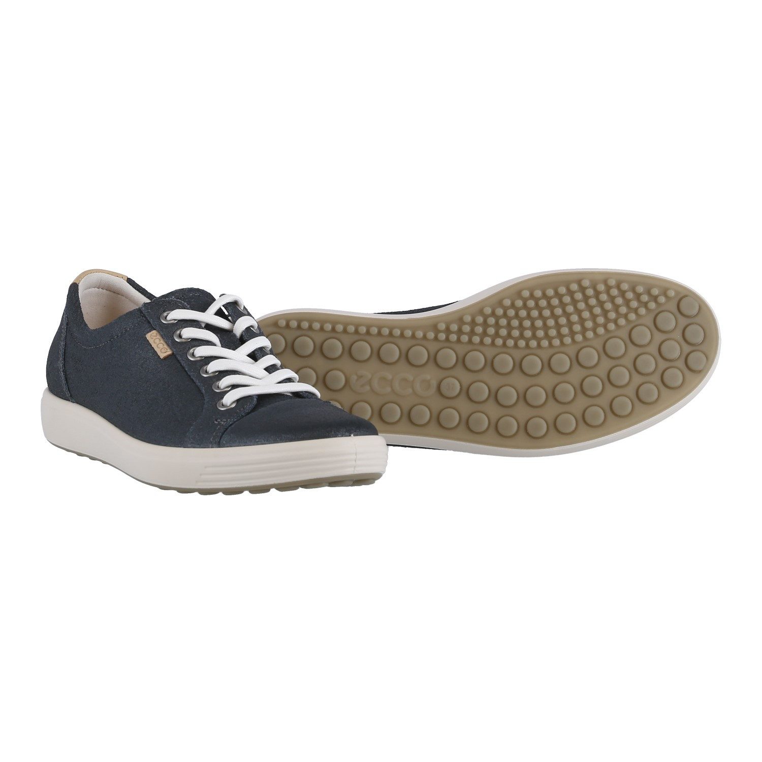 Ecco Soft 7 (Nubukleder) silbergrau Damen Sneaker günstig online kaufen