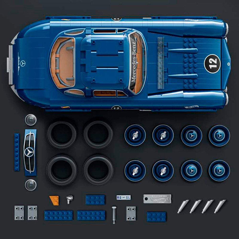 Mattel® Modellbausatz Mattel Brick Shop Hot Wheels, PREMIUM SERIES MERCEDES-BENZ, Maßstab 1:12, (1600-tlg) – Bild 4 von 5