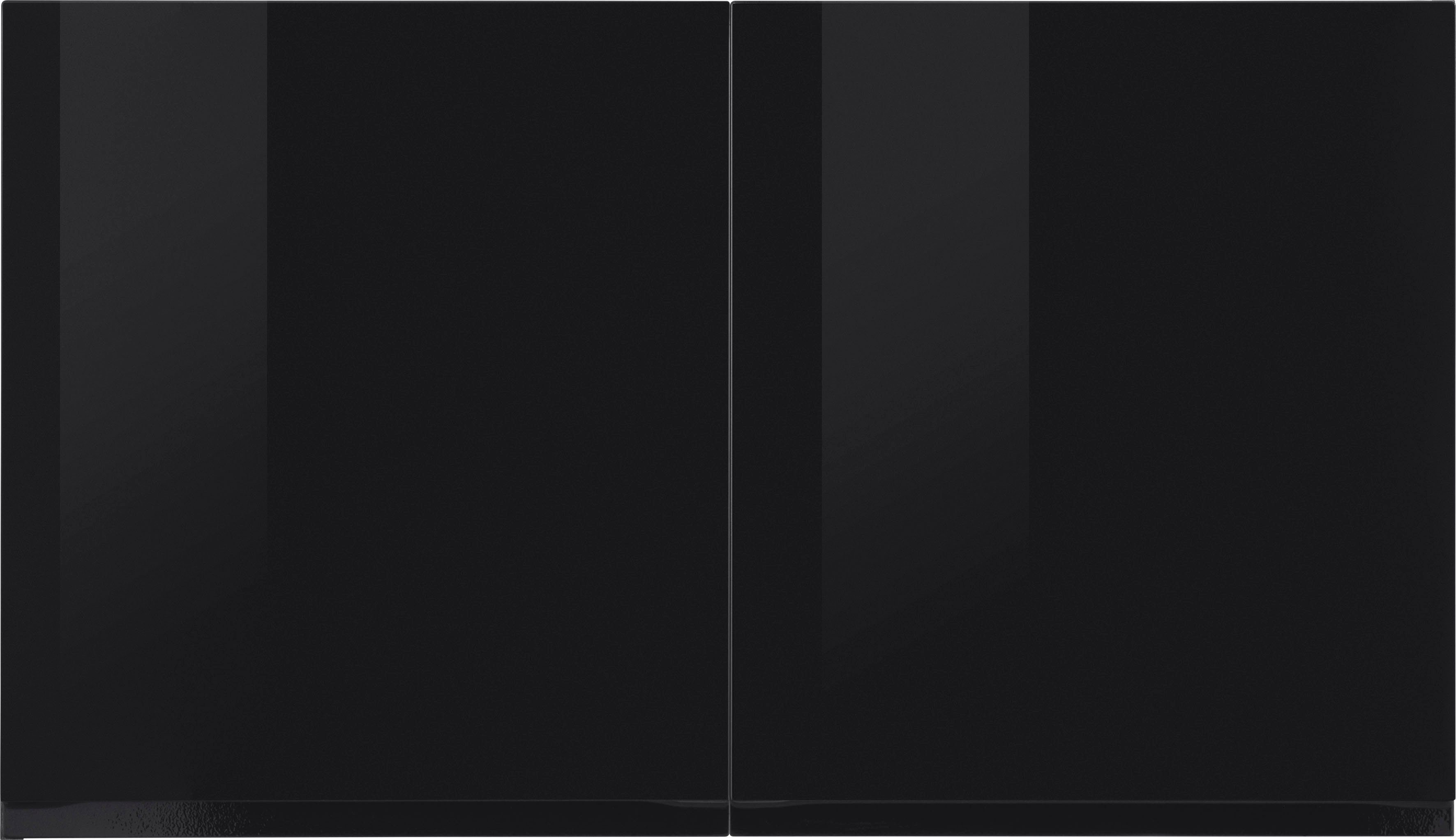 HELD MÖBEL Hängeschrank Virginia 100 cm breit, mit 2 Türen schwarz Hochglanz | eichevintage | Hängeschränke