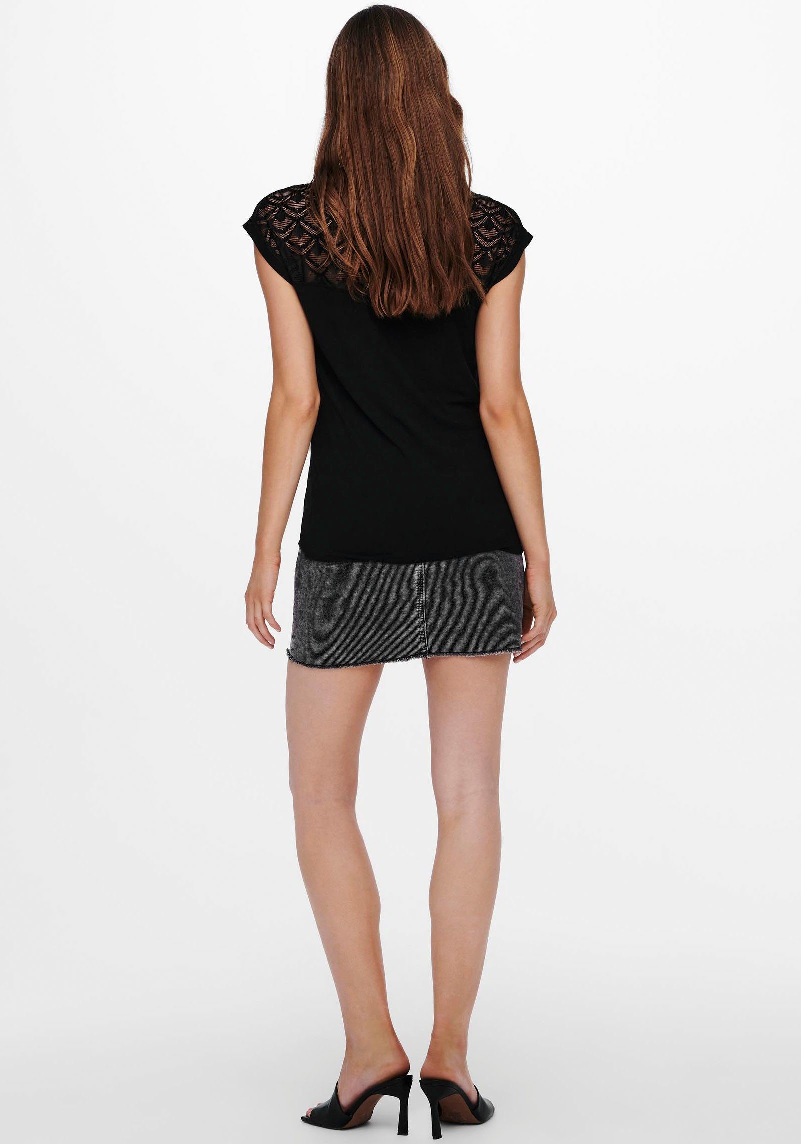 ONLY Spitzenshirt ONLNICOLE LIFE S/S MIX günstig online kaufen
