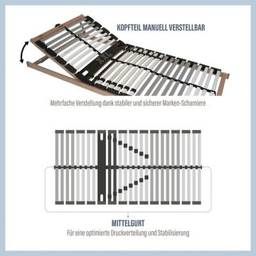 Lattenrost »Universal LR-K H 5«, Beco, Kopfteil manuell verstellbar, Fußteil nicht verstellbar, extra stabil in Härte 5 = extrafest, BLAUER ENGEL zertifiziert