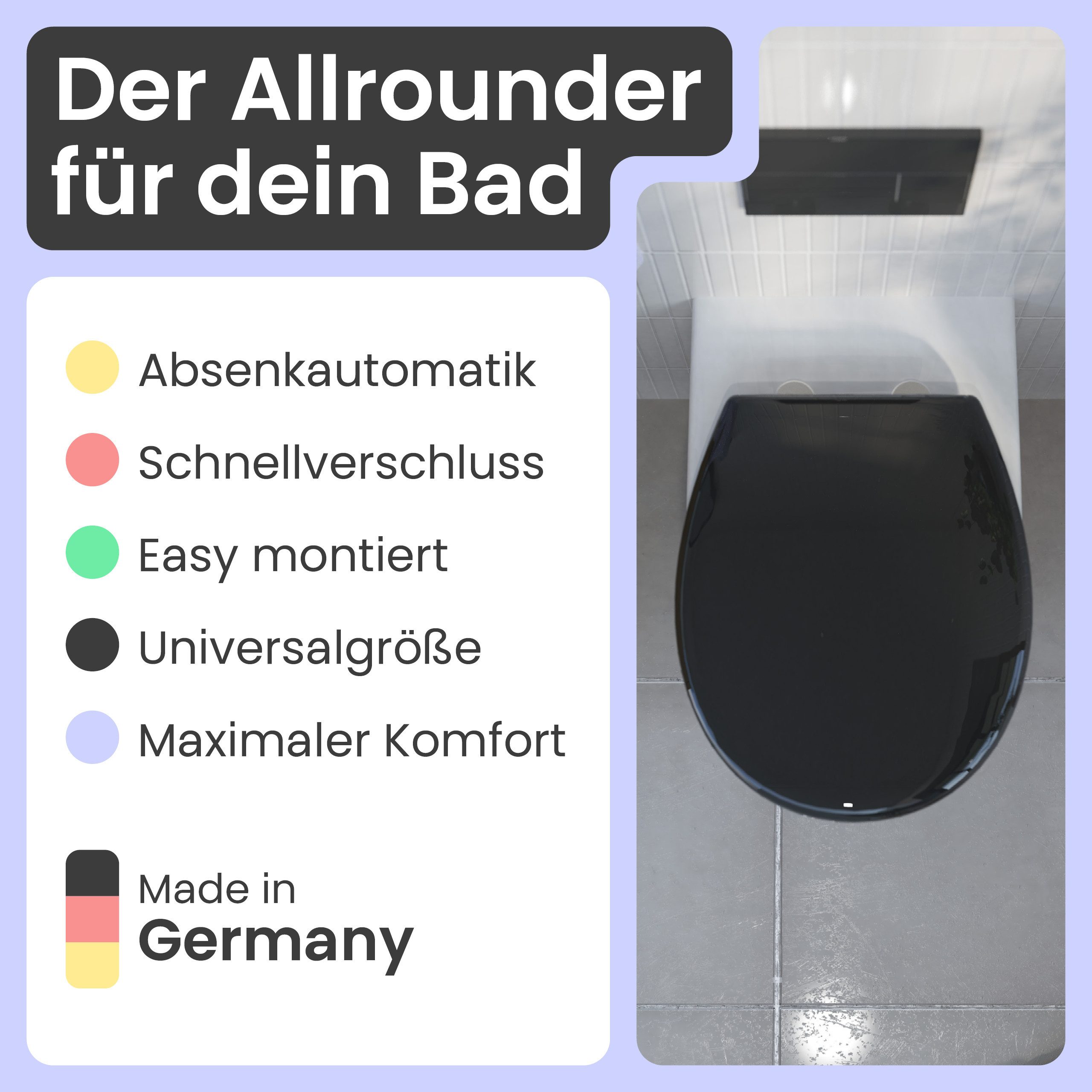 instmaier WC-Sitz Alma, Made in Germany, bakterienabweisendes Duroplast, bi günstig online kaufen