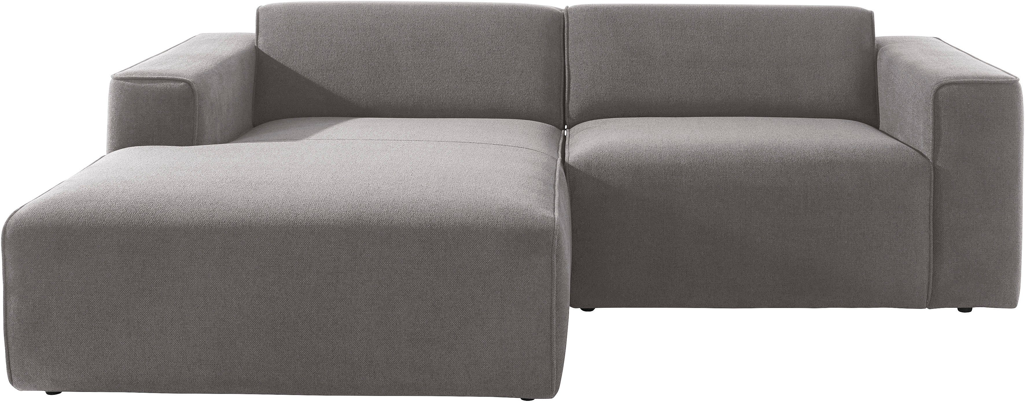 andas Ecksofa "Noord mit Kedernaht, Breite 234 cm, L-Form", Cord, Struktur, günstig online kaufen