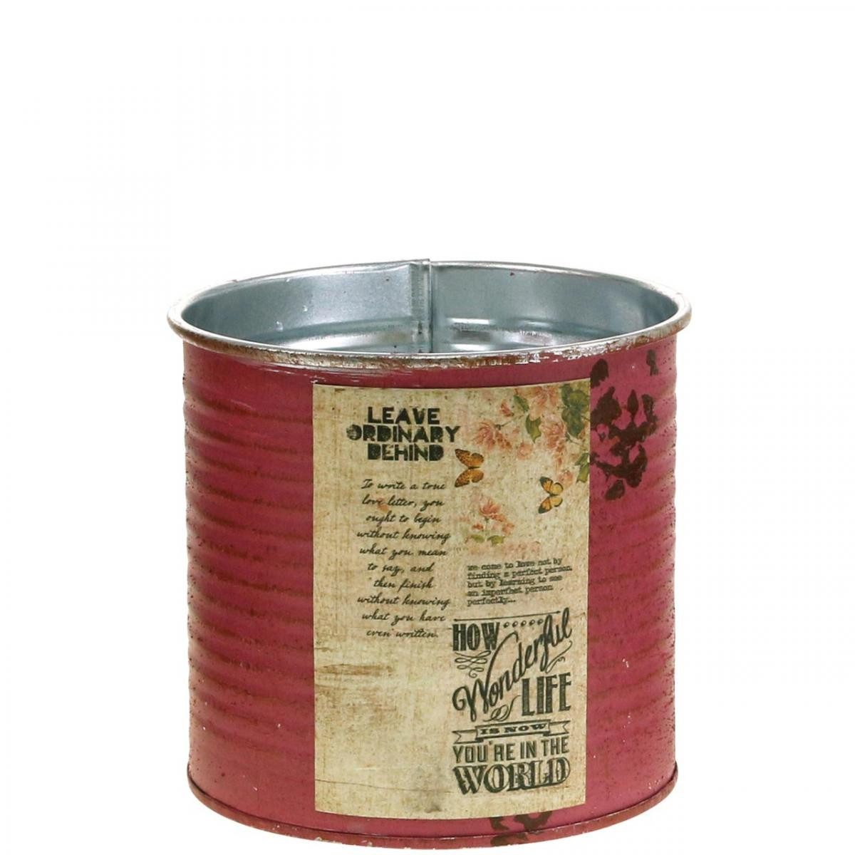 Viana Übertopf Deko-Übertopf Vintage Metalloptik Nostalgie Blumentopf