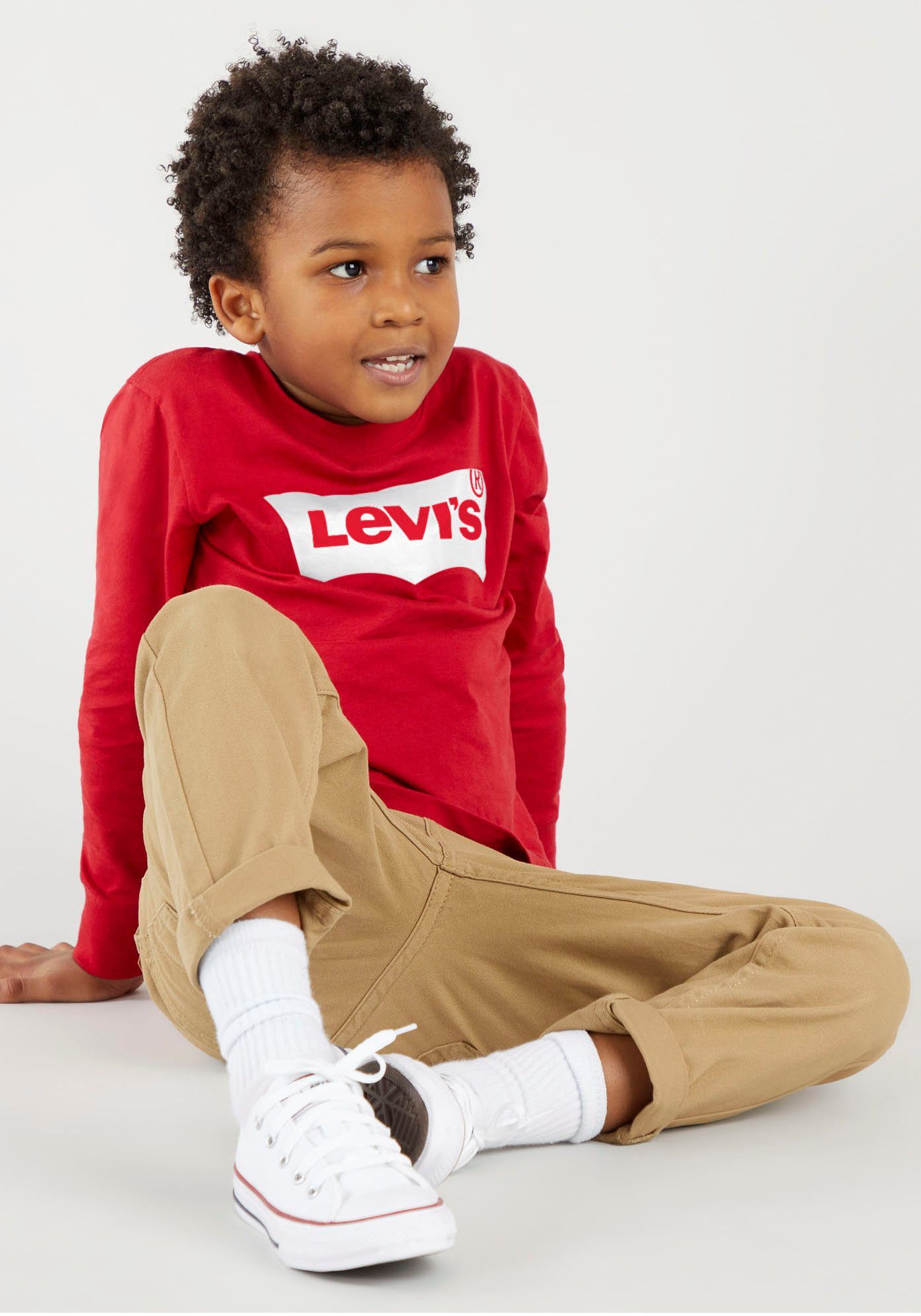 Levi's® Kids L/S for BOYS BATWING Langarmshirt TEE red