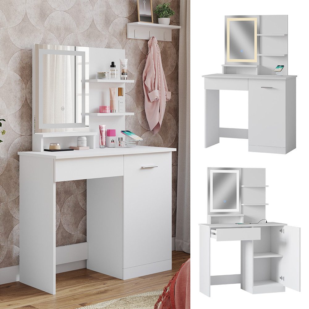 Vicco Schminktisch Julia, Weiß, 90 cm günstig online kaufen