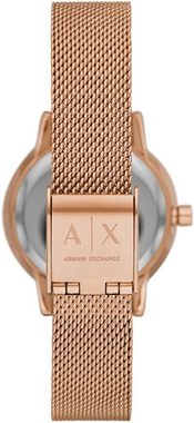 ARMANI EXCHANGE Quarzuhr AX7121, (Set, 2-tlg., mit Armband), Armbanduhr, Damenuhr, ideal auch als Geschenk, analog