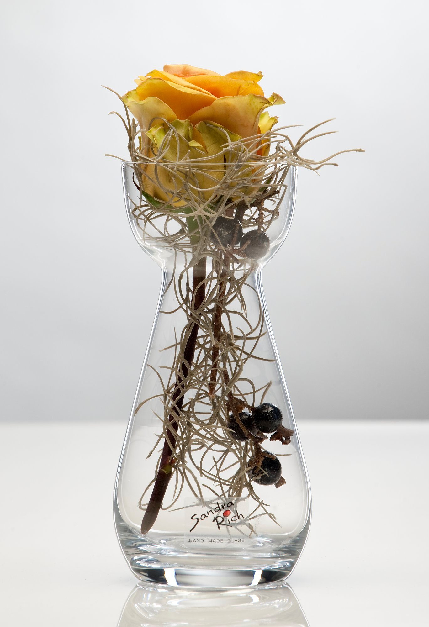 Sandra Rich Dekovase Glasvase Hyacinth klar kelchförmig 17 cm Ø 7 cm von Sandra Rich