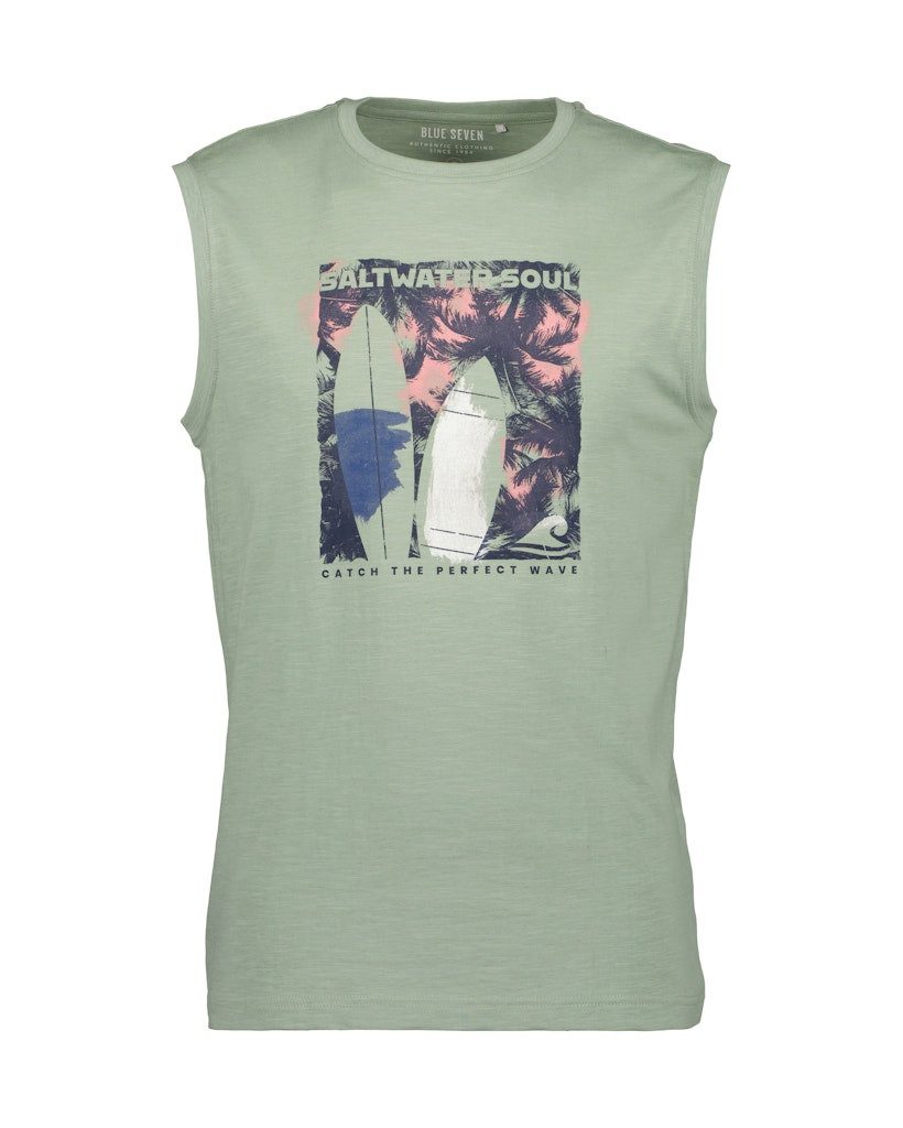 Blue Seven Muskelshirt Blue Seven Herren Muskelshirt Tank Top Surfen grün (1-tlg)