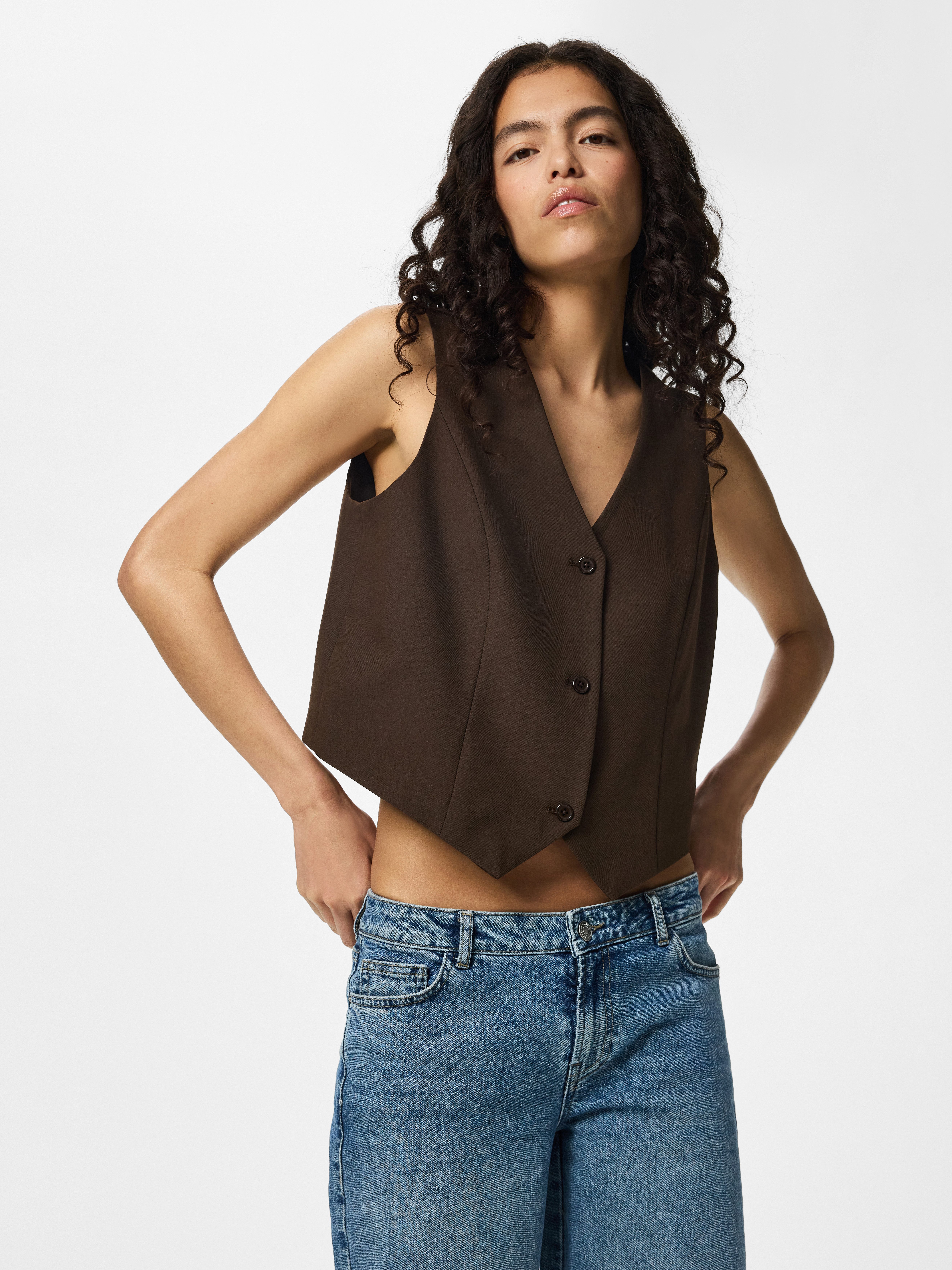 Pieces Anzugweste PCBOSELLA VEST NOOS BC Materialmix