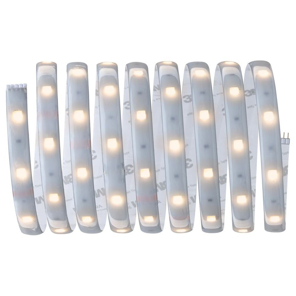 Paulmann LED Stripe LED Erweiterung 9W in MaxLED 2700-6500K IP44 1-flammig, Silber LED 575lm Strip Streifen 2500mm