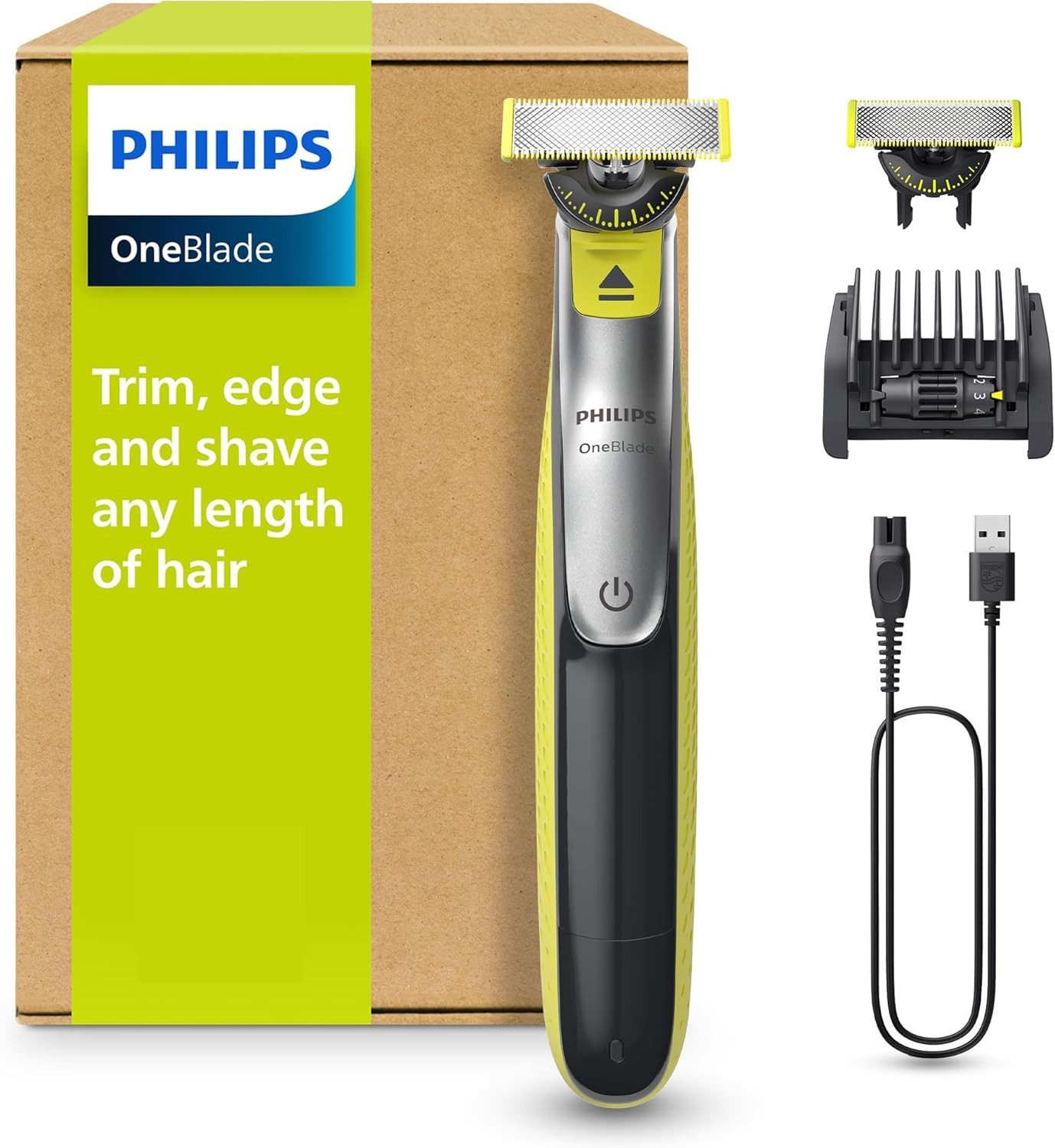 Philips Elektrorasierer Philips OneBlade 360 Face Elektrischer Bartstyler &Trimmer QP2734/30
