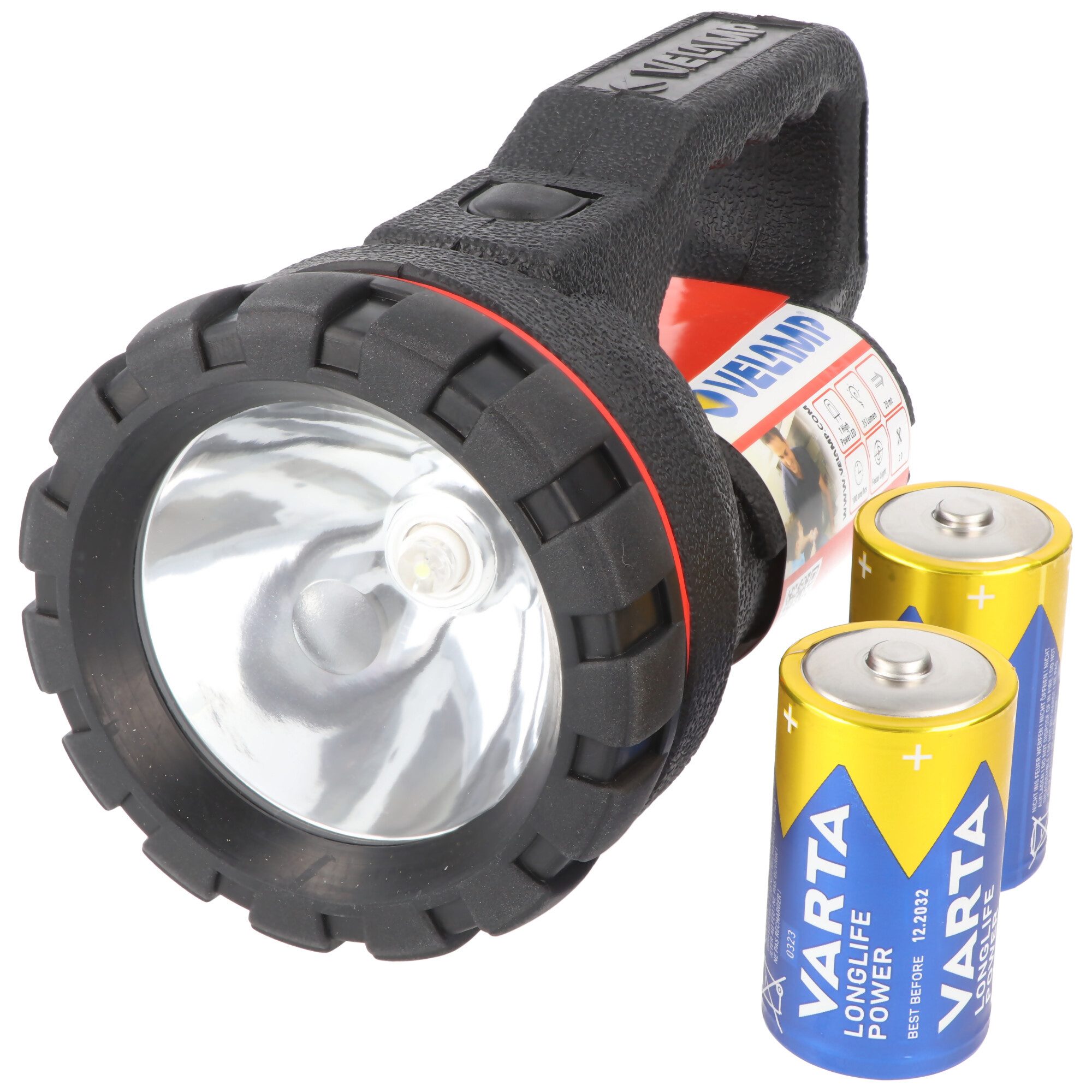 Velamp LED Taschenlampe LED Handleuchte FARO RUBBER mit bis zu 35 Lumen, 0,5W aus natürlichem