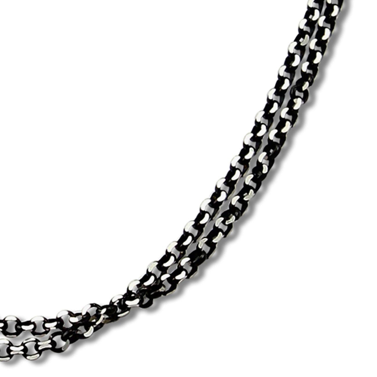 silber, Halsketten 925 ca. Halskette silber, schw Sterling (Kurgel) SilberDream SilberDream Silberkette Silber, Kugel Farbe: 45cm,