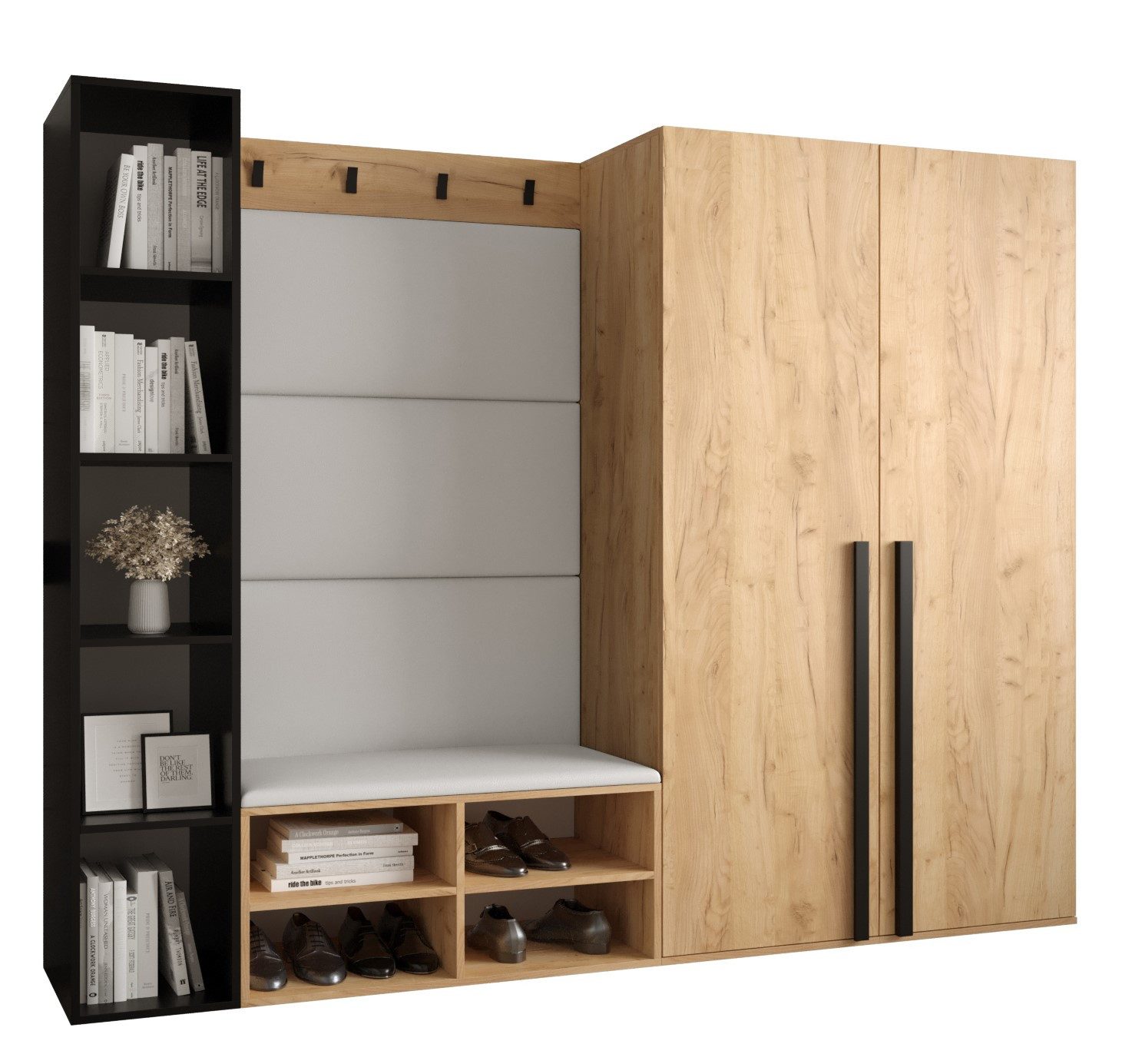ABIKS MÖBEL Garderoben-Set MIRO Set 4, Garderobe mit gepolsterten Paneelen, Modern Design