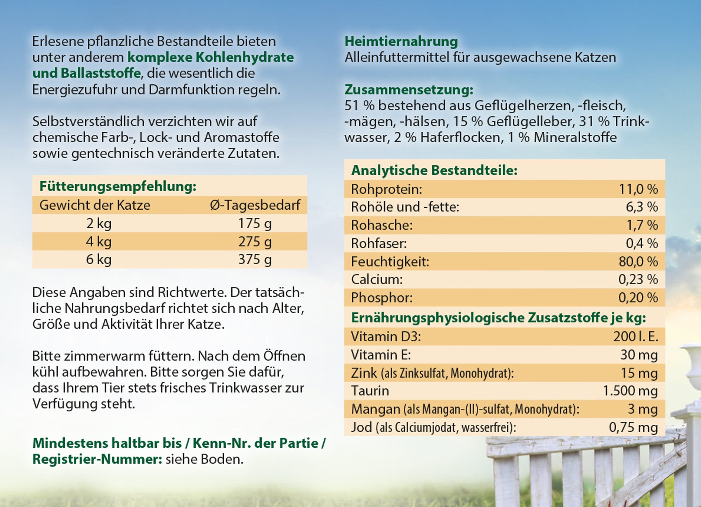 Dehner Best Nature Adult, versch. Sorten, 6 x 400 g Dose (2.4 kg), Nassfutter für: Katze, Nassfutter für ausgewachsene Katzen