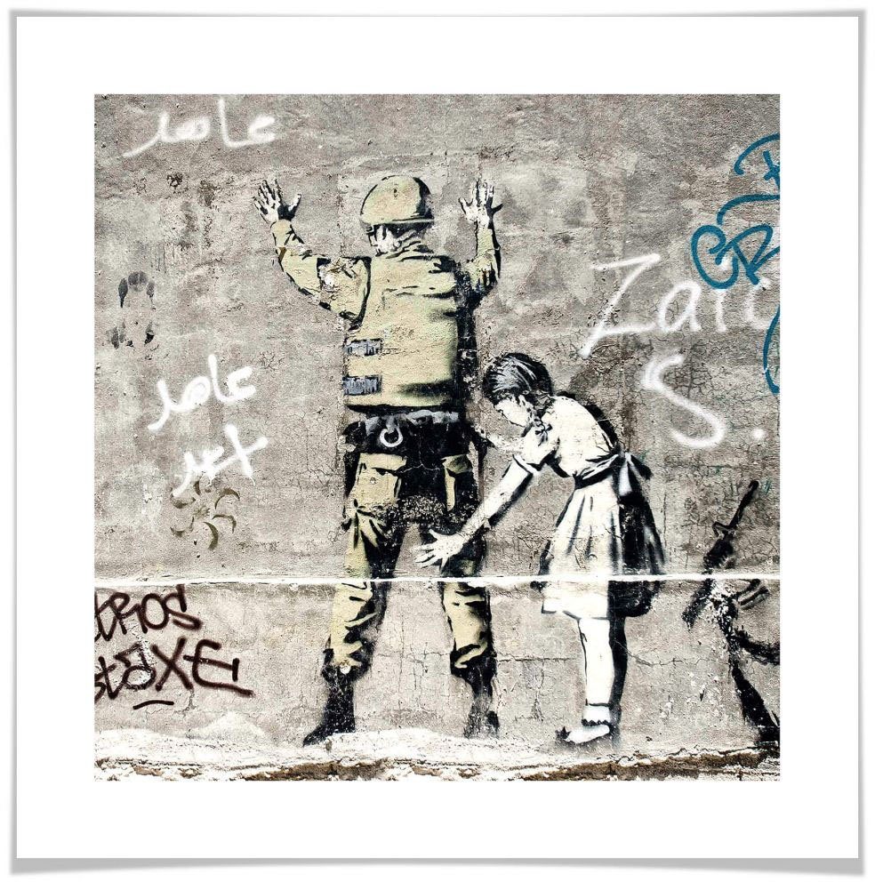 Graffiti und Bilder Mädchen Menschen Wandposter Soldat, Poster (1 Bild, Poster, Wall-Art St), Wandbild,