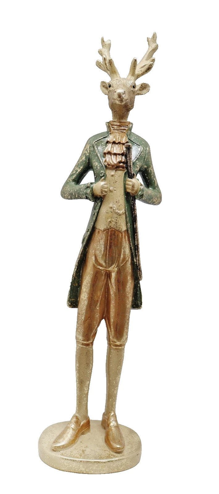 Kaufhaus le petit Tierfigur Deko Hirsch Elch Rentier Hirschkuh Kuh Reh Tier Figur Skulptur Objekt, Rehkitz Dekofigur Dekoskulptur Dekoobjekt aus Polyresin (Kunststein)