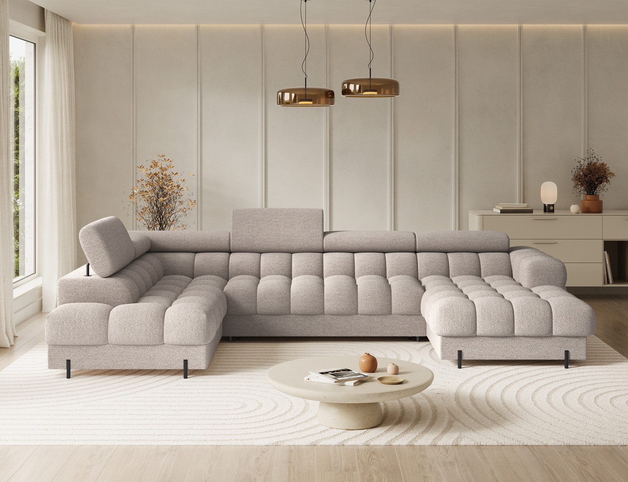 MOEBLO Ecksofa Vinca, Modernes U-Form Sofa günstig online kaufen