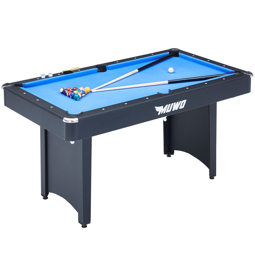 MUWO Billardtisch "Winner" Billardtisch 153 x 84 x 79 cm mit Zubehör
